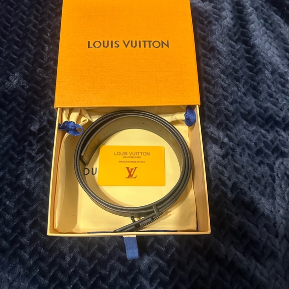 Louis Vuitton Black Leather Belt